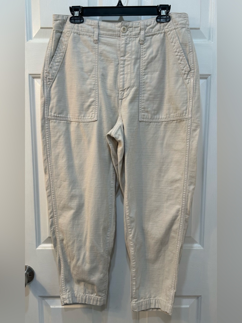 Madewell Curvy Griff Tapered Fatigue Pants Women Sz‎ 30 Barrel Textured Weave